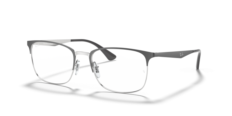 แว่นสายตา Rayban RX6421-3004 มุมเฉียง สีเทาพื้นเงิน สำหรับผู้ใช้ทุกเพศ