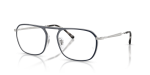 กรอบแว่นสายตา Rayban RX6548-3016 Matte Blue On Silver แว่นสายตา Rayban RX6548-3016 มุมเฉียง น้ำเงินและสีเงิน สำหรับผู้ใช้ทุกเพศ