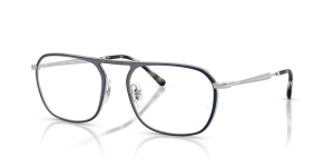 แว่นสายตา Rayban RX6548-3016 มุมเฉียง น้ำเงินและสีเงิน สำหรับผู้ใช้ทุกเพศ