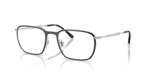 แว่นสายตา Rayban RX6549-3016 มุมเฉียง น้ำเงินและสีเงิน สำหรับผู้ใช้ทุกเพศ