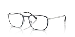 แว่นสายตา Rayban RX6549-3016 มุมเฉียง น้ำเงินและสีเงิน สำหรับผู้ใช้ทุกเพศ