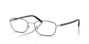 แว่นสายตา Rayban RX6551D-2861 มุมเฉียง สีดำ & เงิน สำหรับผู้ใช้ทุกเพศ
