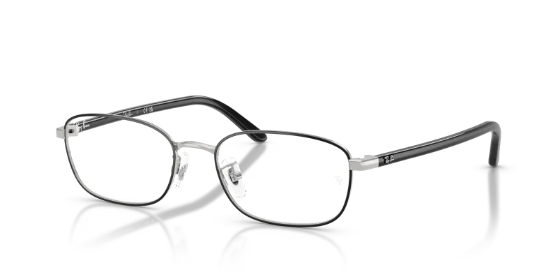 แว่นสายตา Rayban RX6551D-2861 มุมเฉียง สีดำ & เงิน สำหรับผู้ใช้ทุกเพศ
