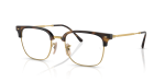 กรอบแว่นสายตา Rayban New Clubmaster RX7216F-2012 Havana On Arista แว่นสายตา Rayban RX7216F-2012 มุมเฉียง สีฮาวานาพื้นทอง สำหรับผู้ใช้ทุกเพศ