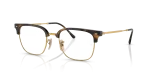 กรอบแว่นสายตา Rayban New Clubmaster RX7216F-2012 Havana On Arista แว่นสายตา Rayban RX7216F-2012 มุมเฉียง สีฮาวานาพื้นทอง สำหรับผู้ใช้ทุกเพศ