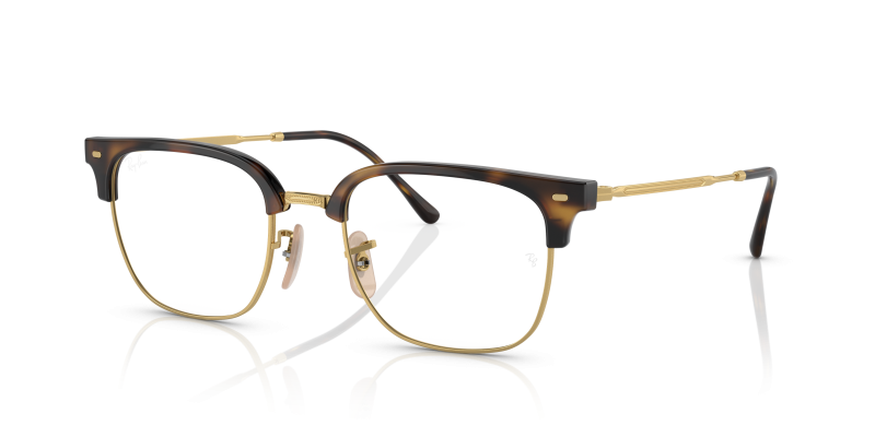 กรอบแว่นสายตา Rayban New Clubmaster RX7216F-2012 Havana On Arista แว่นสายตา Rayban RX7216F-2012 มุมเฉียง สีฮาวานาพื้นทอง สำหรับผู้ใช้ทุกเพศ