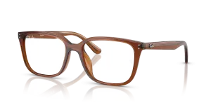 แว่นสายตา Rayban RX7248D-8409 มุมเฉียง สีน้ำตาลโปร่งใส สำหรับผู้ใช้ทุกเพศ