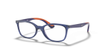 กรอบแว่นสายตา Rayban RY1586-3775 Transparent Blue แว่นสายตา Rayban RY1586-3775 มุมเฉียง สีน้ำเงินโปร่งใส สำหรับเด็กทุกเพศ