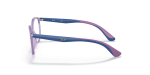 กรอบแว่นสายตา Rayban RY1598-3885 Transparent Violet แว่นสายตา Rayban RY1598-3885 มุมข้าง ขาแว่นสีน้ำเงิน