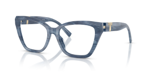 แว่นสายตา Tiffany & Co TF2271-8432 มุมเฉียง สีแทนซาไนท์ลายเส้น สำหรับผู้หญิง