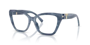 แว่นสายตา Tiffany & Co TF2271-8432 มุมเฉียง สีแทนซาไนท์ลายเส้น สำหรับผู้หญิง