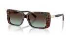 แว่นกันแดด Tiffany & Co TF4249F-84425D มุมเฉียง สี Brown Tiffany Havana สำหรับผู้หญิง