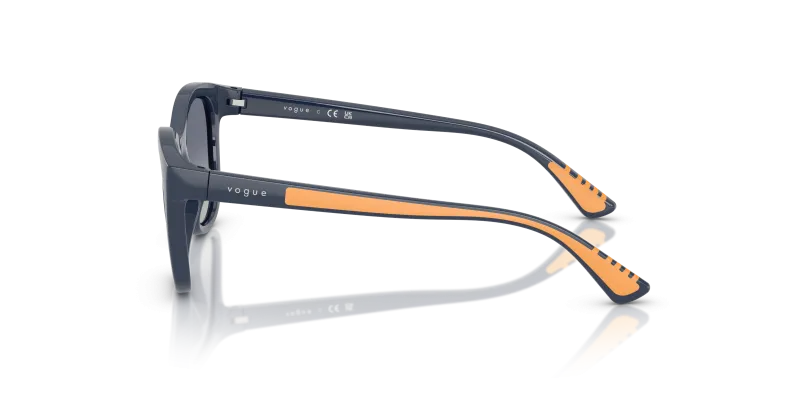 แว่นกันแดด Vogue VJ2028-32094L มุมข้าง ขาแว่นสีน้ำเงิน Avion เต็ม/ยางมัสตาร์ด