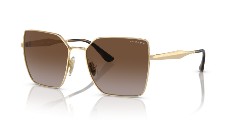 แว่นกันแดด Vogue VO4284S-848/T5 Pale Gold Gradient Brown Polarized แว่นกันแดด Vogue VO4284S-848/T5 มุมเฉียง สีทองอ่อน สำหรับผู้หญิง