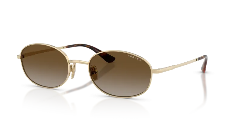 แว่นกันแดด Vogue VO4323S-848/T5 Pale Gold Grey Gradient Brown Polarized แว่นกันแดด Vogue VO4323S-848/T5 มุมเฉียง สีทองอ่อน สำหรับผู้หญิง