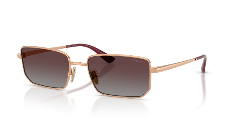 แว่นกันแดด Vogue VO4352S-515262 Rose Gold Polar Grey Gradient แว่นกันแดด Vogue VO4352S-515262 มุมเฉียง สีโรสโกลด์ สำหรับผู้หญิง