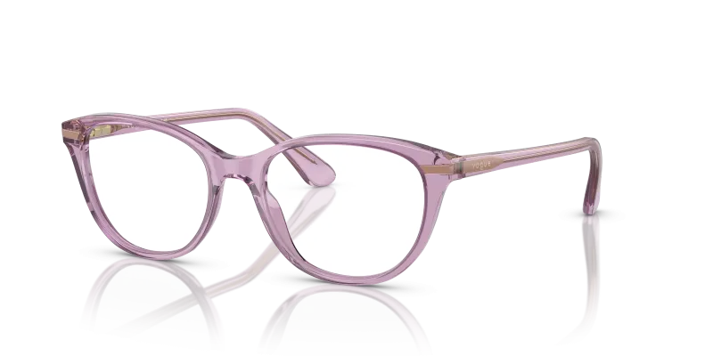 กรอบแว่นสายตา Vogue VO5497I-2922 Transparent Violet แว่นสายตา Vogue VO5497I-2922 มุมเฉียง สีม่วงโปร่งใส สำหรับผู้หญิง