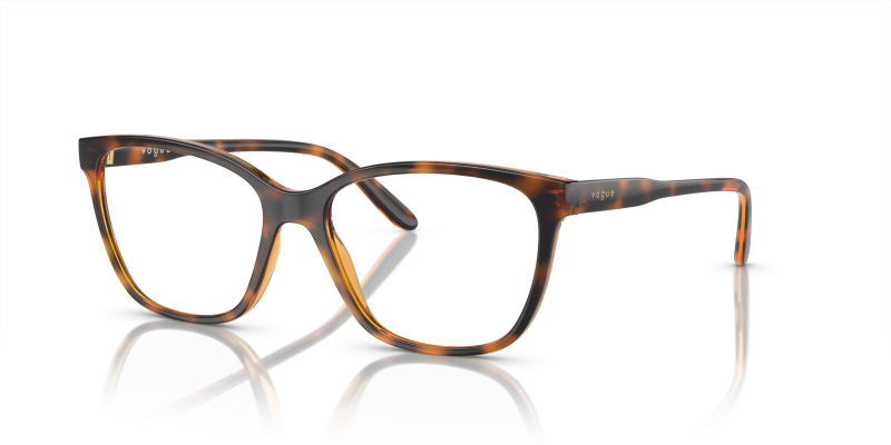 กรอบแว่นสายตา Vogue VO5518F-W656 Dark Havana แว่นสายตา Vogue VO5518F-W656 มุมเฉียง สีฮาวานาเข้ม สำหรับผู้หญิง