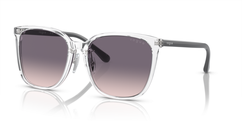 แว่นกันแดด Vogue VO5537SD-W74536 มุมเฉียง สีโปร่งใส สำหรับผู้หญิง