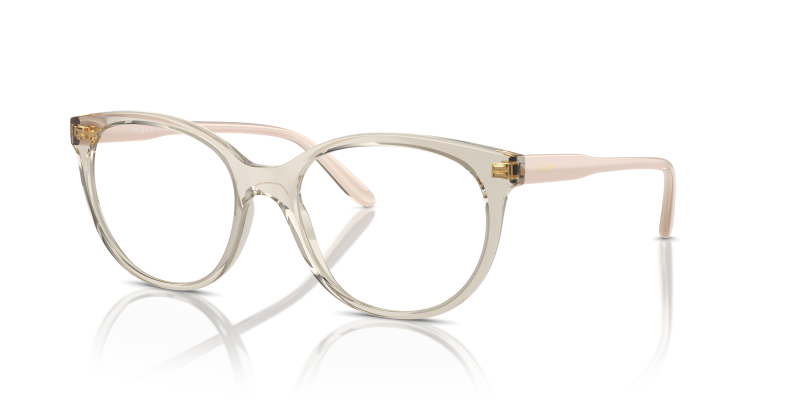 แว่นสายตา Vogue VO5552F-2998 มุมเฉียง สีเบจโปร่งใส สำหรับผู้หญิง