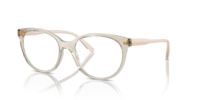 กรอบแว่นสายตา Vogue VO5552F-2998 Transparent Beige แว่นสายตา Vogue VO5552F-2998 มุมเฉียง สีเบจโปร่งใส สำหรับผู้หญิง