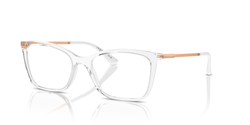 กรอบแว่นสายตา Vogue VO5563-W745 Transparent แว่นสายตา Vogue VO5563-W745 มุมเฉียง สีโปร่งใส สำหรับผู้หญิง