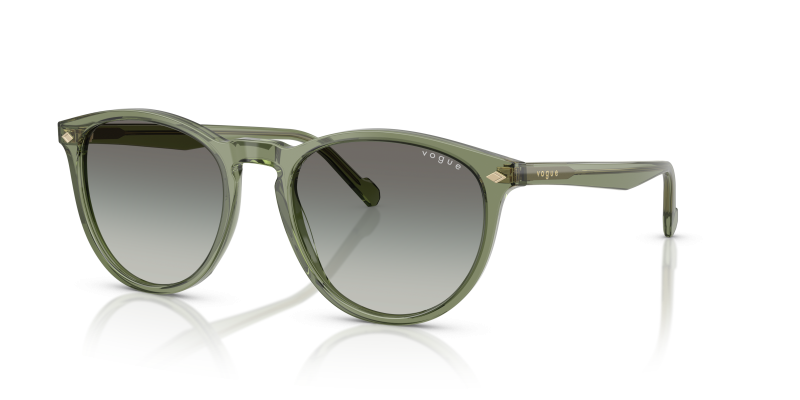 แว่นกันแดด Vogue VO5599S-318711 Transparent Green Gradient Grey แว่นกันแดด Vogue VO5599S-318711 มุมเฉียง สีเขียวโปร่งใส สำหรับผู้ชาย