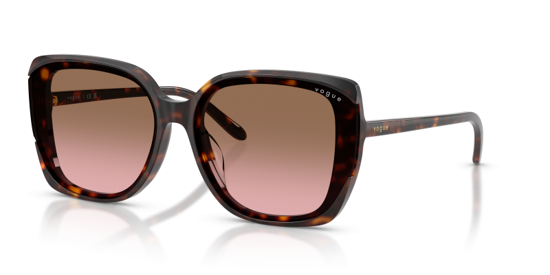 แว่นกันแดด Vogue VO5684SD-W65614 มุมเฉียง สีฮาวานาเข้ม สำหรับผู้หญิง
