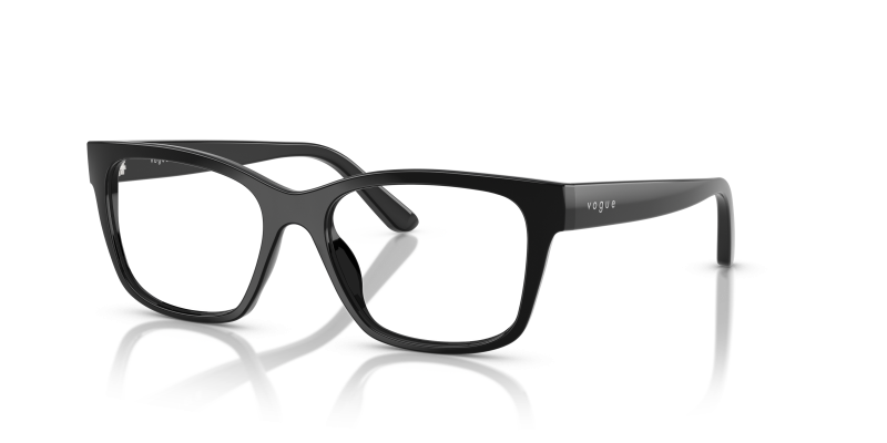 กรอบแว่นสายตา Vogue VY2034-W44 Black แว่นสายตา Vogue VY2034-W44 มุมเฉียง สีดำ สำหรับเด็กทุกเพศ