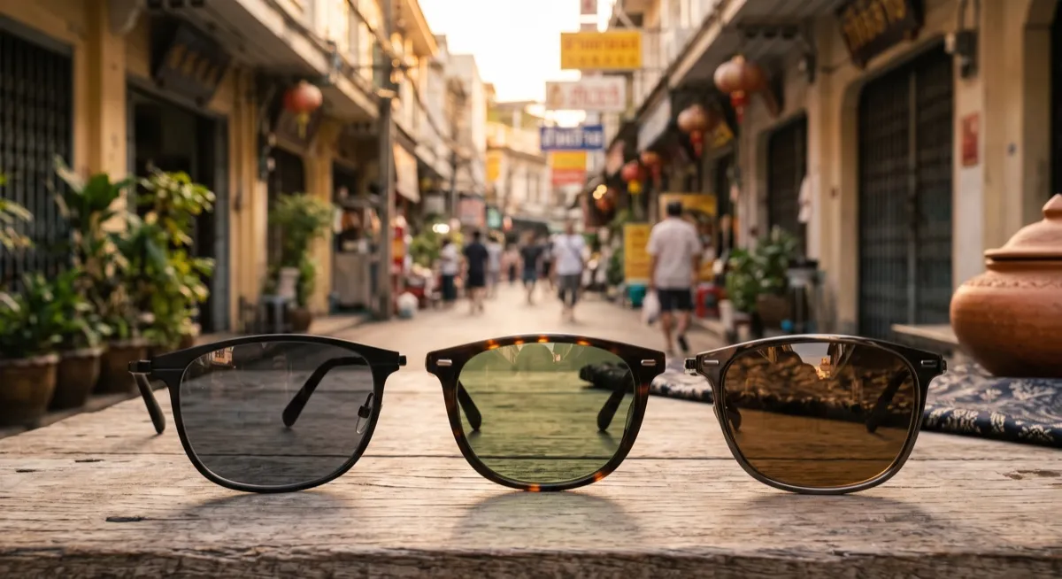 เลนส์กันแดดสีเทา สีเขียว สีน้ำตาล ต่างกันยังไง เลือกตามการใช้งานจริง sunglasses featured