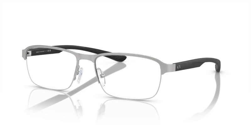 Armani Exchange AX1061 6045 แว่นสายตาเงินด้านขาแว่นดำด้าน ผู้ชาย