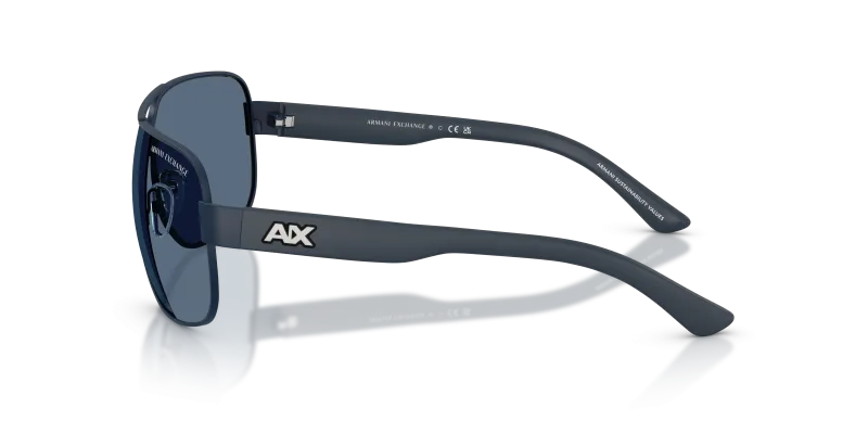 แว่นกันแดด Armani Exchange AX2012S 609980 มุมข้าง ขาแว่นสีน้ำเงินด้าน