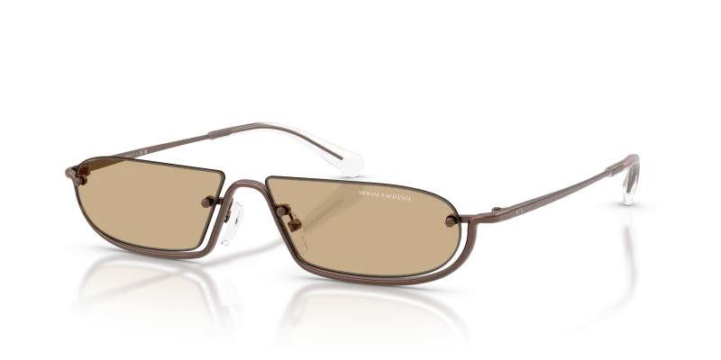 แว่นกันแดด Armani Exchange AX2058S-610673 Matte Bronze Dark Brown Armani Exchange AX2058S 610673 แว่นกันแดดทองแดงด้าน ผู้ชาย
