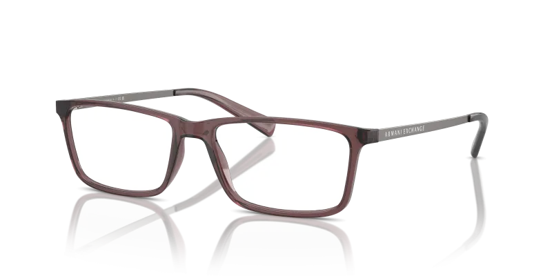 กรอบแว่นสายตา Armani Exchange AX3027F-8011 Shiny Transparent Brown Armani Exchange AX3027F-8011 แว่นสายตาน้ำตาลโปร่งใสประกาย สำหรับผู้ชาย