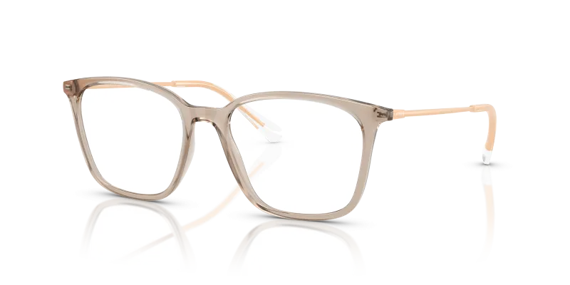 กรอบแว่นสายตา Armani Exchange AX3120F-8366 Opal Light Beige Armani Exchange AX3120F 8366 แว่นสายตาเบจอ่อนน้ำนมขาแว่นโลหะเบจมันวาว ผู้หญิง