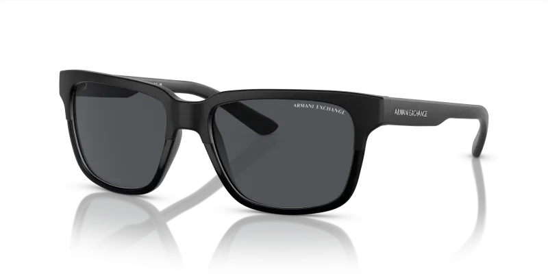 Armani Exchange AX4026S 812287 แว่นกันแดดสีดำผิวด้านสลับมัน ทุกเพศ