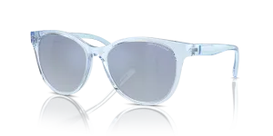 Armani Exchange AX4144SU-8345D6 แว่นกันแดดน้ำเงินโปร่งใสประกาย เลนส์มิเรอร์ ผู้หญิง
