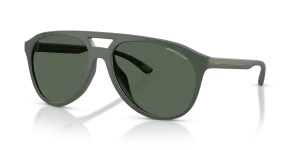 Armani Exchange AX4156SU 837771 แว่นกันแดดทรงนักบินเขียวเข้มด้าน สำหรับผู้ชาย