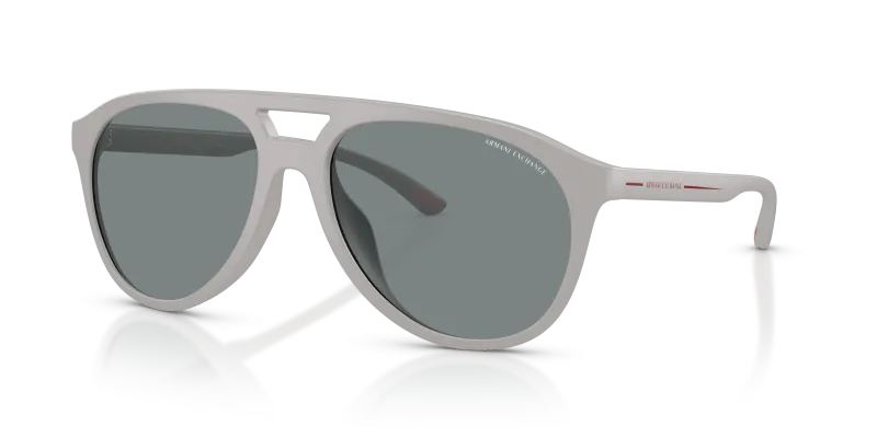 Armani Exchange AX4156SU-837887 แว่นกันแดดเทาด้านล้วน ทรงนักบิน ผู้ชาย