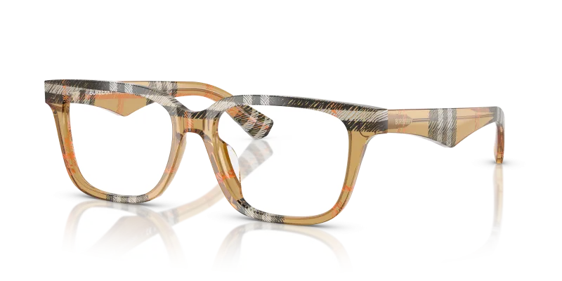 Burberry BE2425D-4146 แว่นสายตาลายหมากรุกโทนทราย สำหรับผู้หญิง