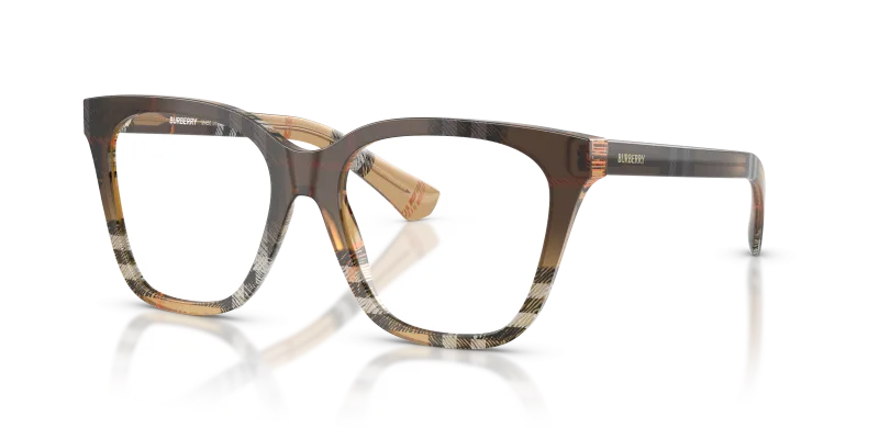 Burberry BE2438F 4202 แว่นสายตาลายหมากรุกสีทราย สำหรับผู้หญิง