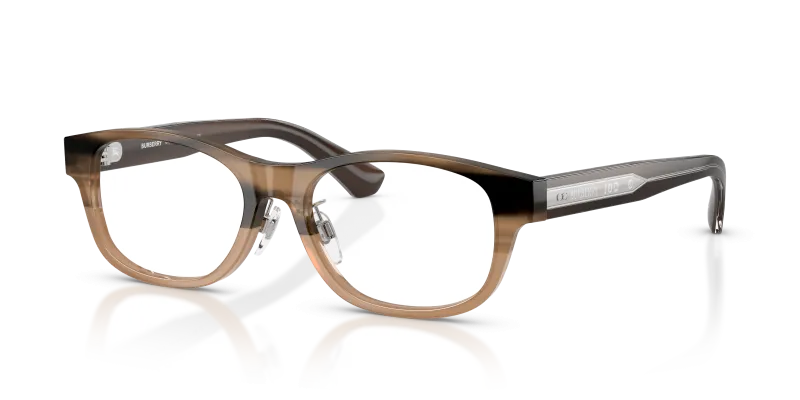 Burberry BE2449D 4207 แว่นสายตาสีเบจแถบ สำหรับผู้ชาย