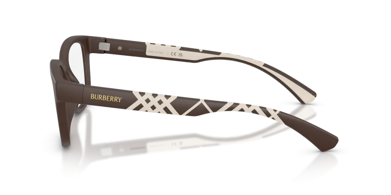 แว่นสายตา Burberry BE2451U 4234 มุมข้าง ลาย Textured Check บนขาแว่น