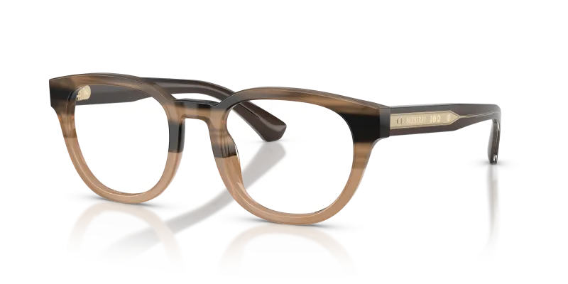 Burberry BE2454F 4207 แว่นสายตาเบจลายทาง สำหรับผู้ชาย