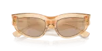 แว่นกันแดด Burberry BE4425U-40635A Brown Light Brown Mirror Gold Flash Burberry BE4425U 40635A close-up ด้านหน้า
