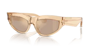 Burberry BE4425U 40635A แว่นกันแดดทรงตาแมวสีน้ำตาล เลนส์ปรอททึบทองแฟลช ผู้หญิง