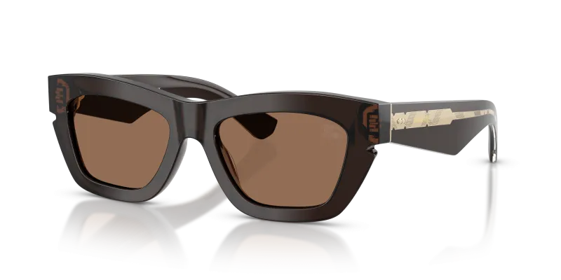Burberry BE4454F 411673 แว่นกันแดดทรงตาแมวสีน้ำตาล สำหรับผู้หญิง