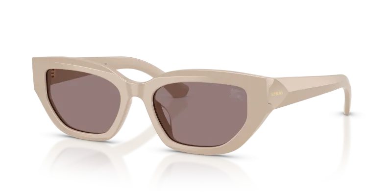 Burberry BE4463D-42447N แว่นกันแดดสีเบจ เลนส์ม่วงเข้ม สำหรับผู้หญิง