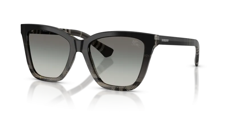 แว่นกันแดด Burberry BE4470F-420011 Check Grey Grey Gradient Burberry BE4470F 420011 แว่นกันแดดลายตารางเทา สำหรับผู้หญิง