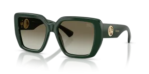 Burberry BE4471F 42038E แว่นกันแดดเลนส์ไล่ระดับสีเขียว สำหรับผู้หญิง